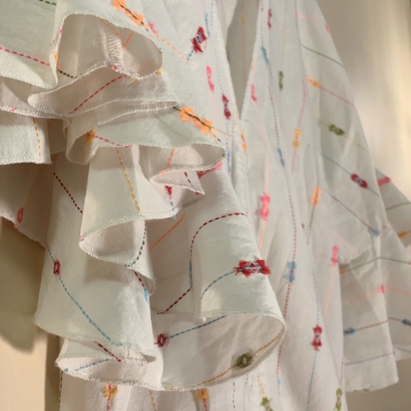 Lovestich ‘Ayla’ Striped Ruffle Sleeve Top - Picture 7 of 8